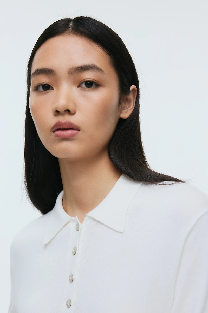 Long-Sleeved Polo Shirt