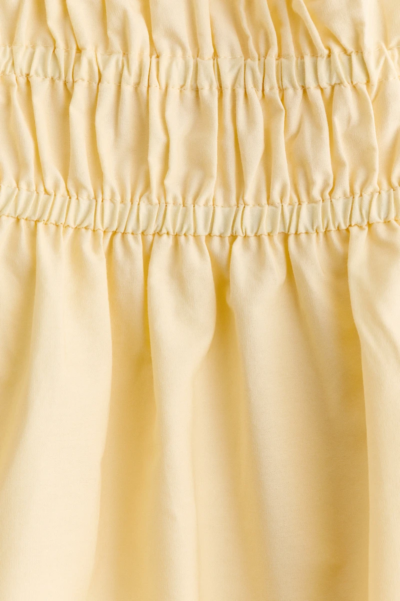 Cotton Dress with Tie-Top Shoulder Straps