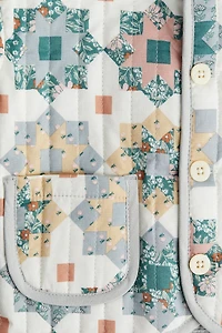 Quilted Patchwork-Print Jacket