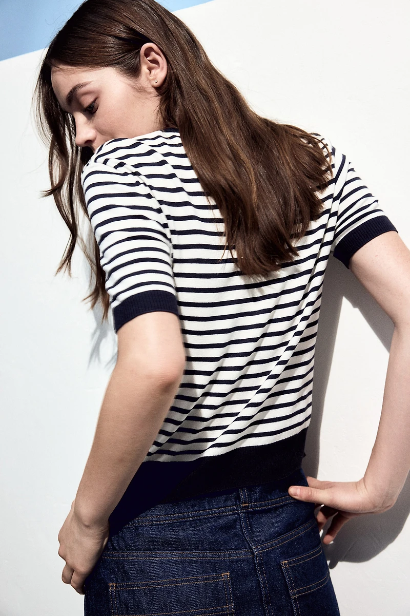 T-shirt en fin tricot