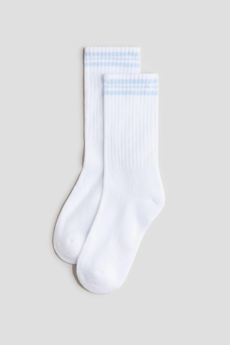 Lot de 5 paires chaussettes côtelées