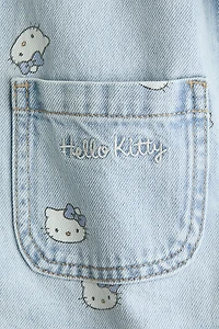 Veste en denim de coton imprimé