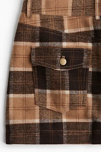 Brushed-Finish Mini Skirt