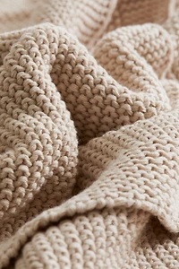 Moss-Stitched Cotton Baby Blanket