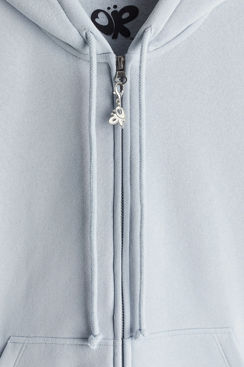 Oversized Hooded Jacket with Motif