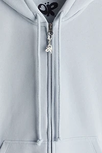 Oversized Hooded Jacket with Motif