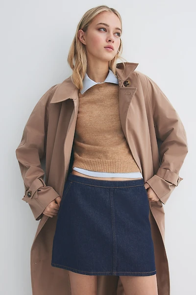 A-line mini skirt