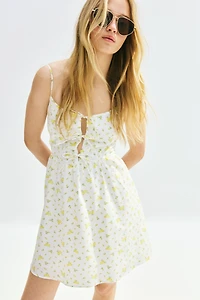Tie-Detail Poplin Dress