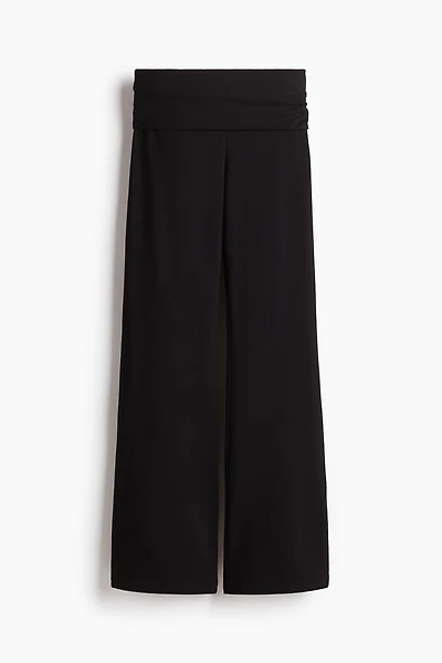 Pantalon en coton avec ceinture repliée