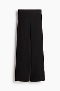 Pantalon en coton avec ceinture repliée