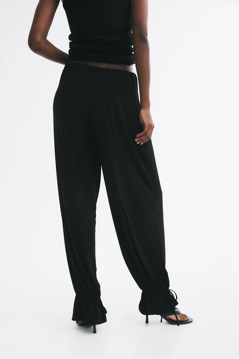 Pantalon ballon avec détails à nouer