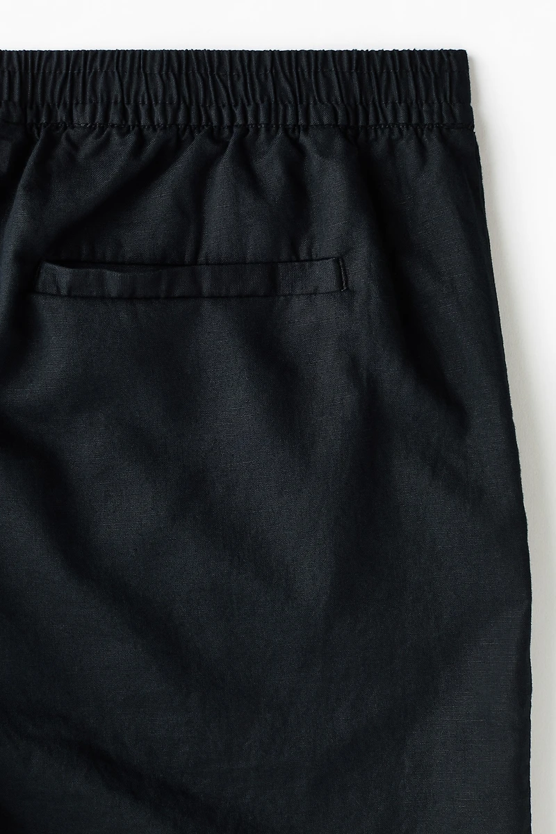 Regular-Fit Linen-Blend Shorts