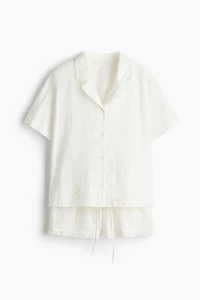 Embroidered Cotton Pajamas