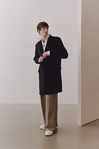 Manteau en laine mélangée