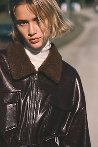 Coated belted jacket