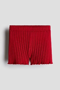 Rib-knit Shorts