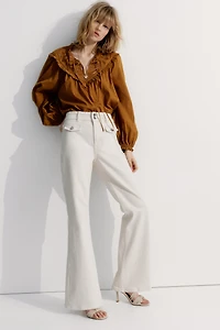 Jean évasé taille haute