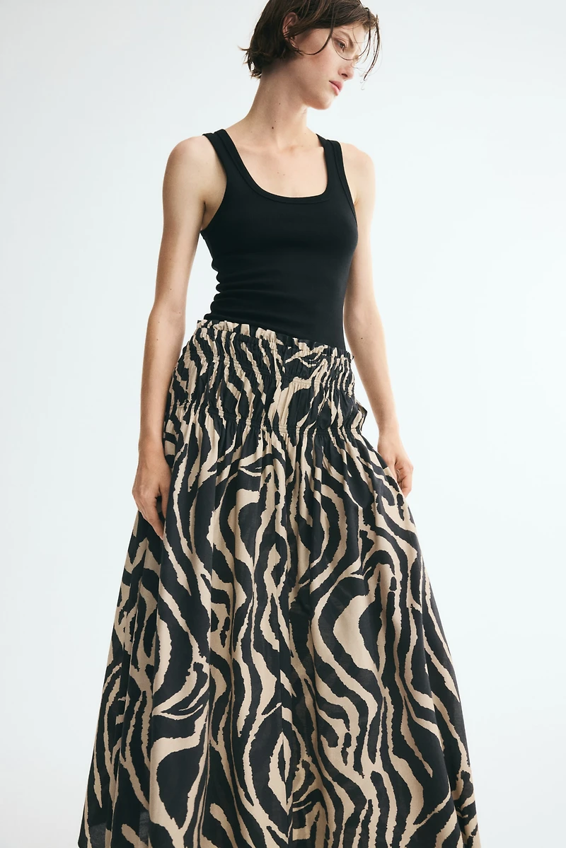 Smocked-Waist Skirt