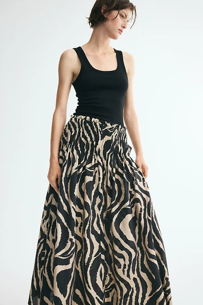 Smocked-Waist Skirt