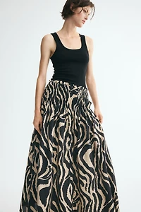 Smocked-Waist Skirt