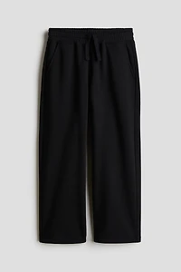 Wide-Leg Brushed-Inside Joggers