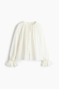Ruffle-Sleeved Blouse