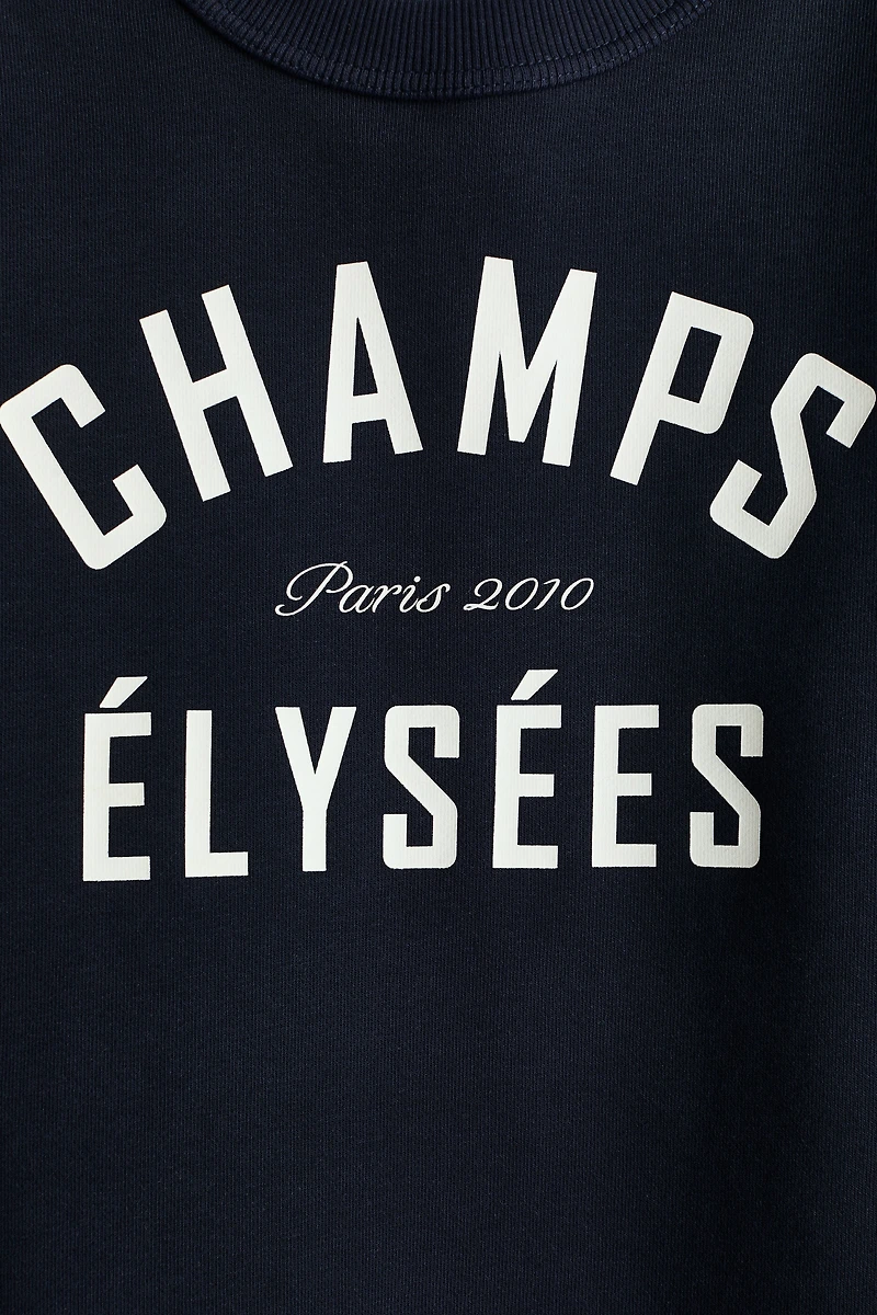 Loose-Fit Motif-Detail T-Shirt
