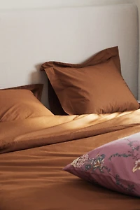 King/Queen Cotton Percale Duvet Cover Set