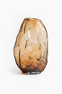 Vase en verre texturé