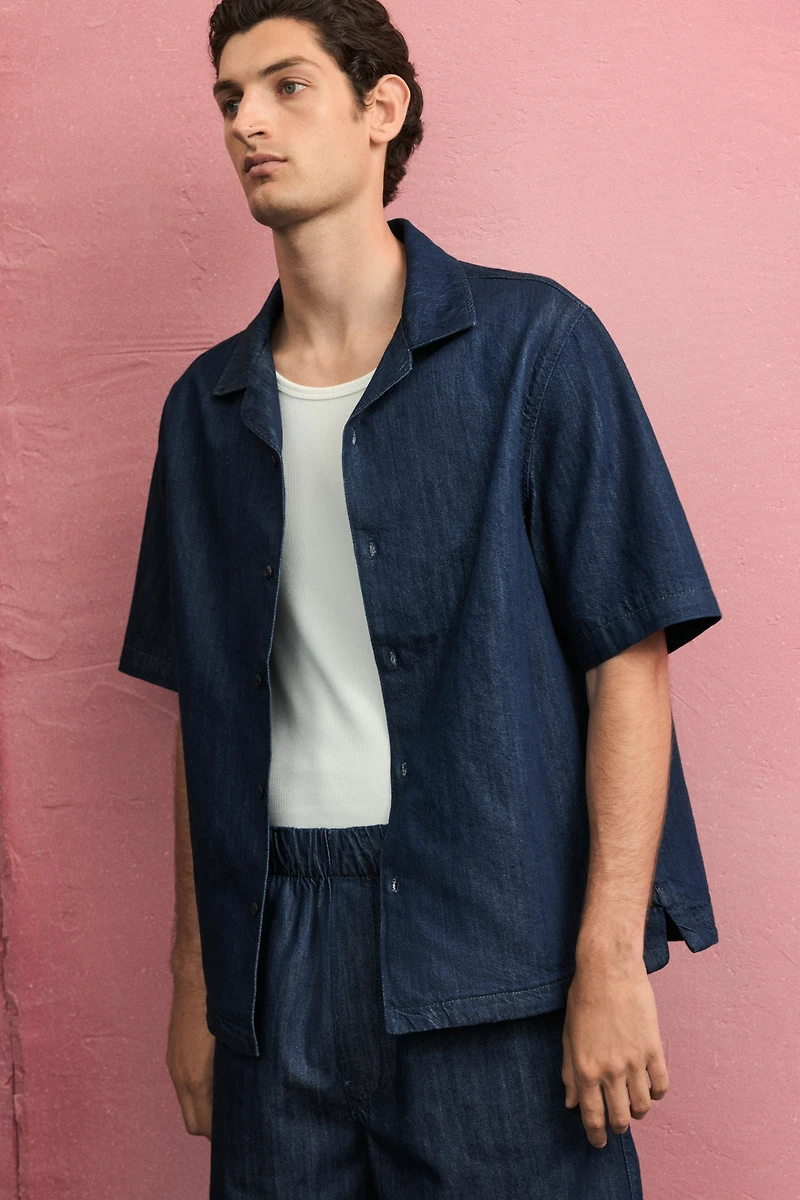 Regular-Fit Denim Resort Shirt