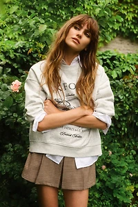 Sweatshirt with Text Motif