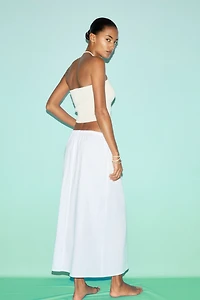 Linen-Blend Skirt