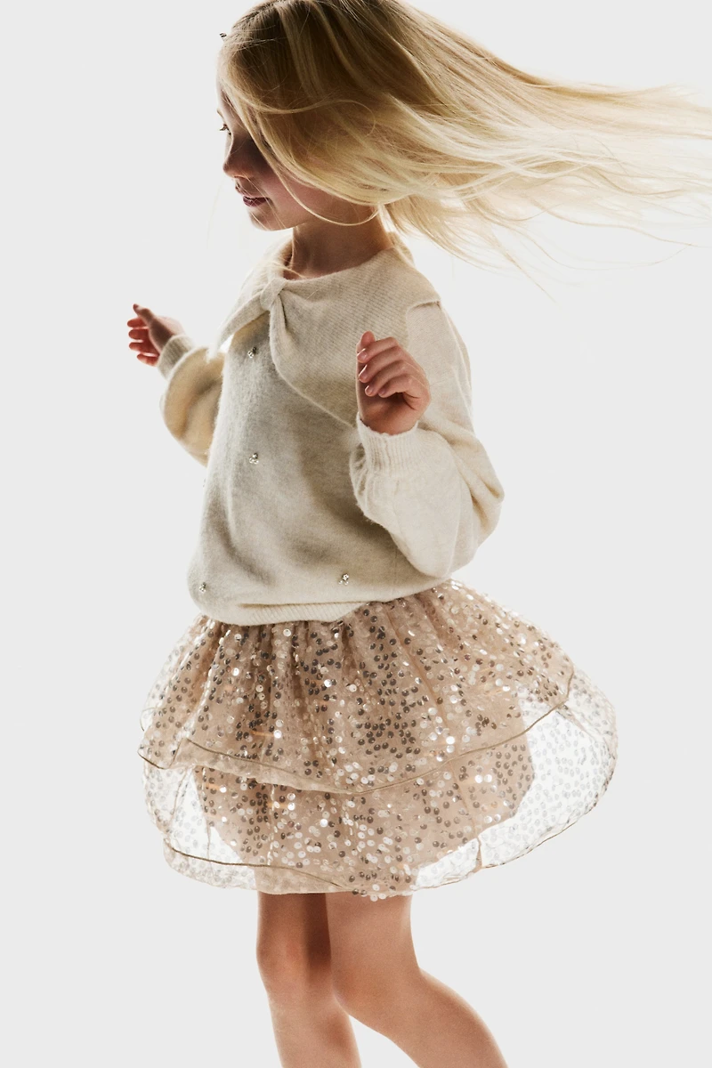Sequined Tulle Skirt