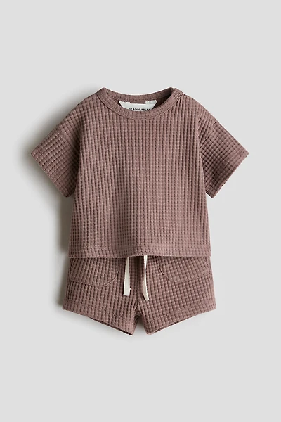 2-Piece Waffled Cotton Set