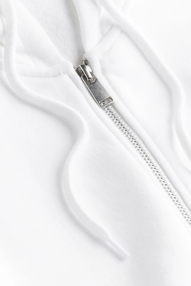 Short Hooded Sweatshirt Jacket