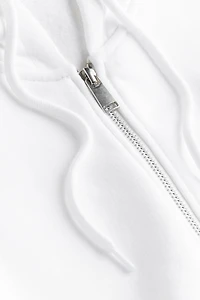 Short Hooded Sweatshirt Jacket