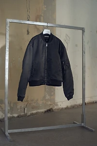 Blouson aviateur délavé Grande Taille