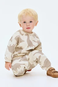 2-Piece Printed Brushed-Inside Sweatsuit