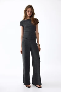 Crinkled Jersey Pants