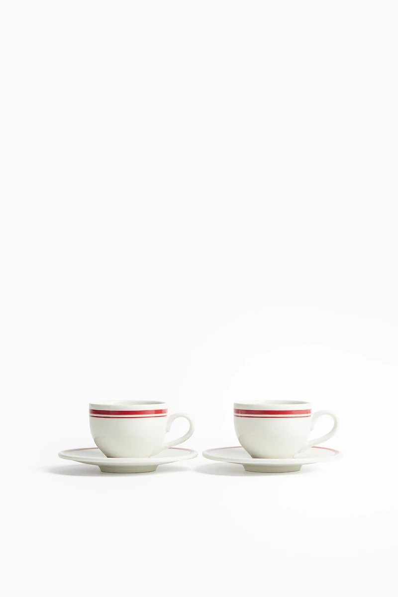 2-Pack Espresso Cup and Saucer