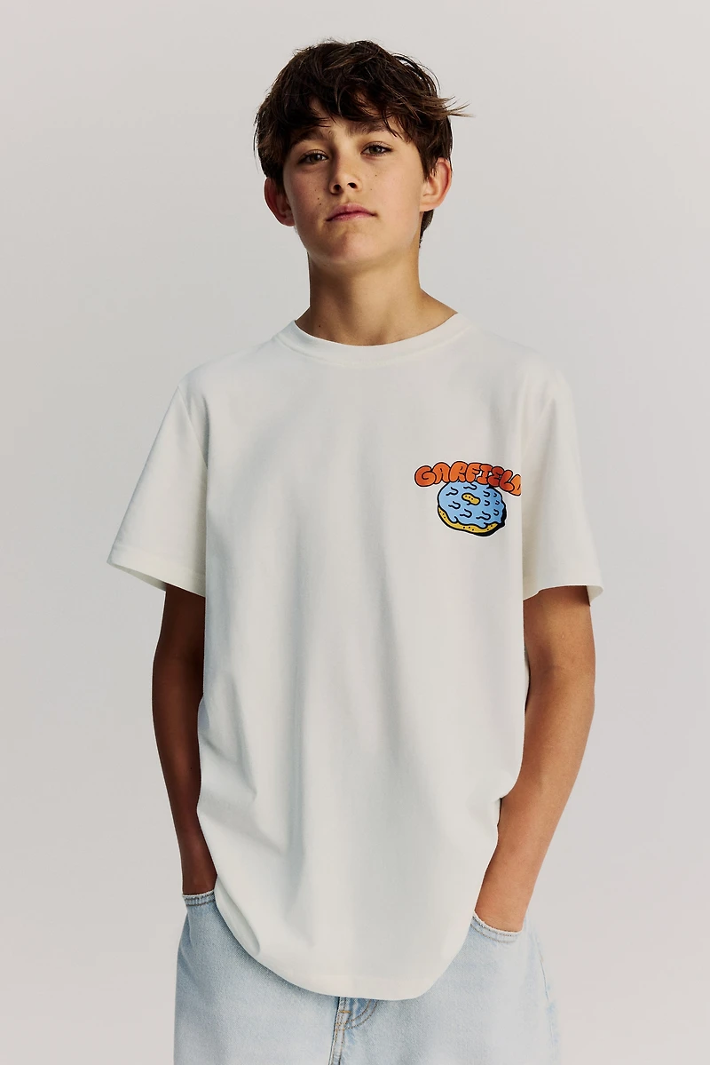 T-shirt en coton avec motif imprimé
