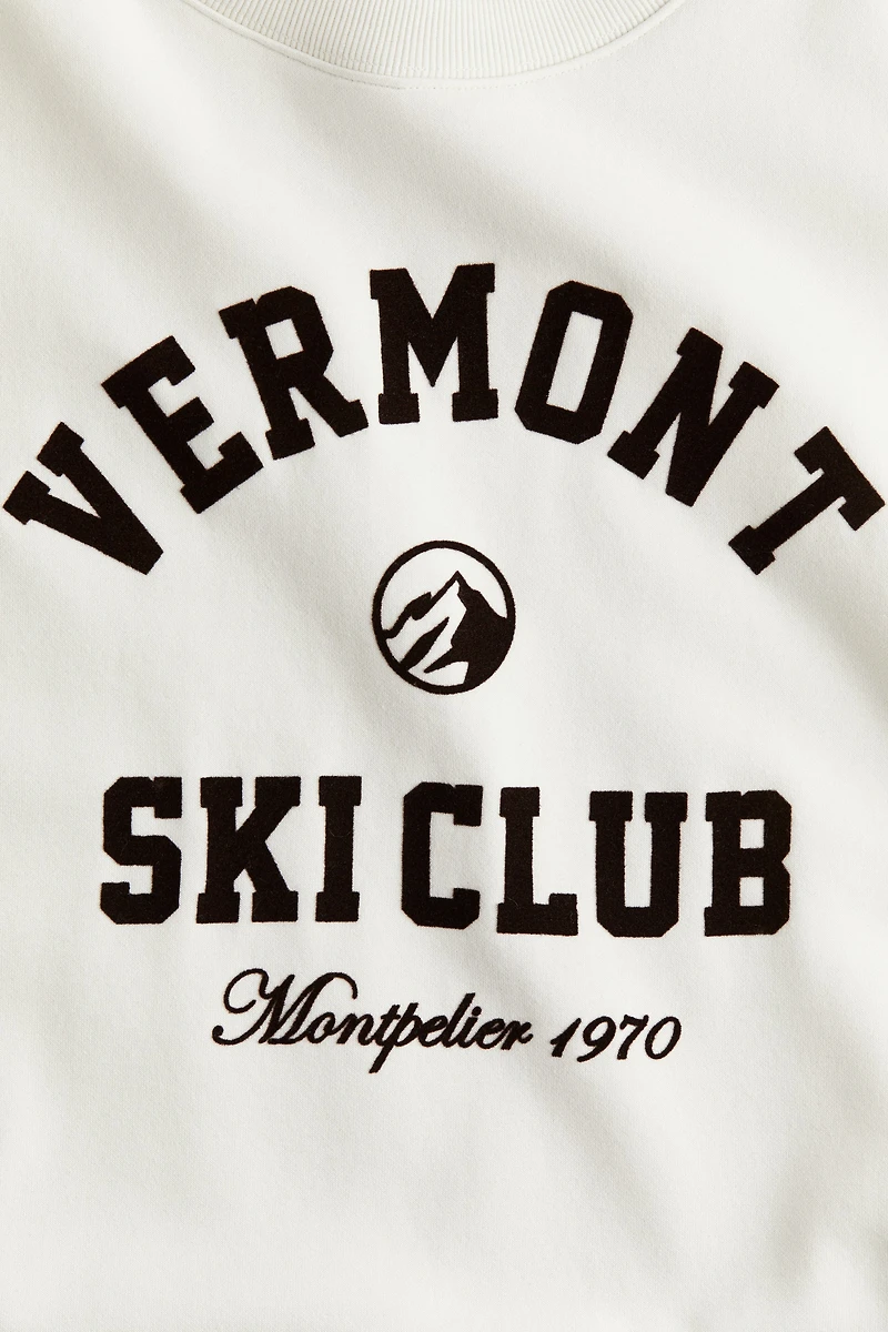 Sweatshirt with Text Motif