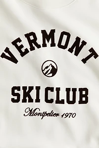 Sweatshirt with Text Motif