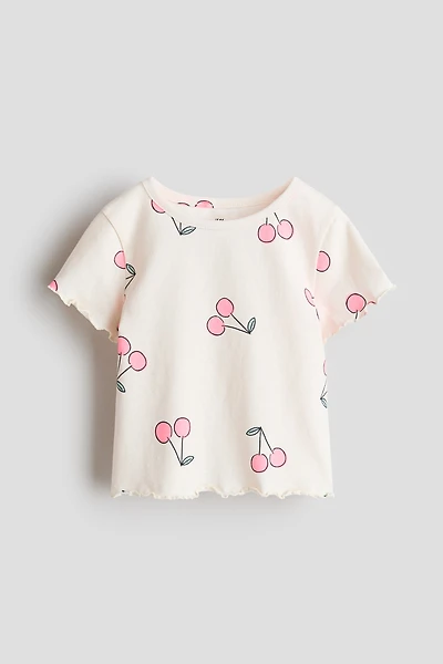 Cotton Top with Overlocked Trim