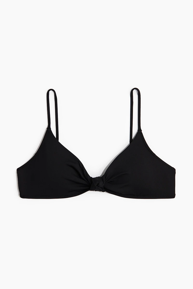 Knot-Detail Padded Bikini Top