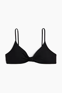 Knot-Detail Padded Bikini Top