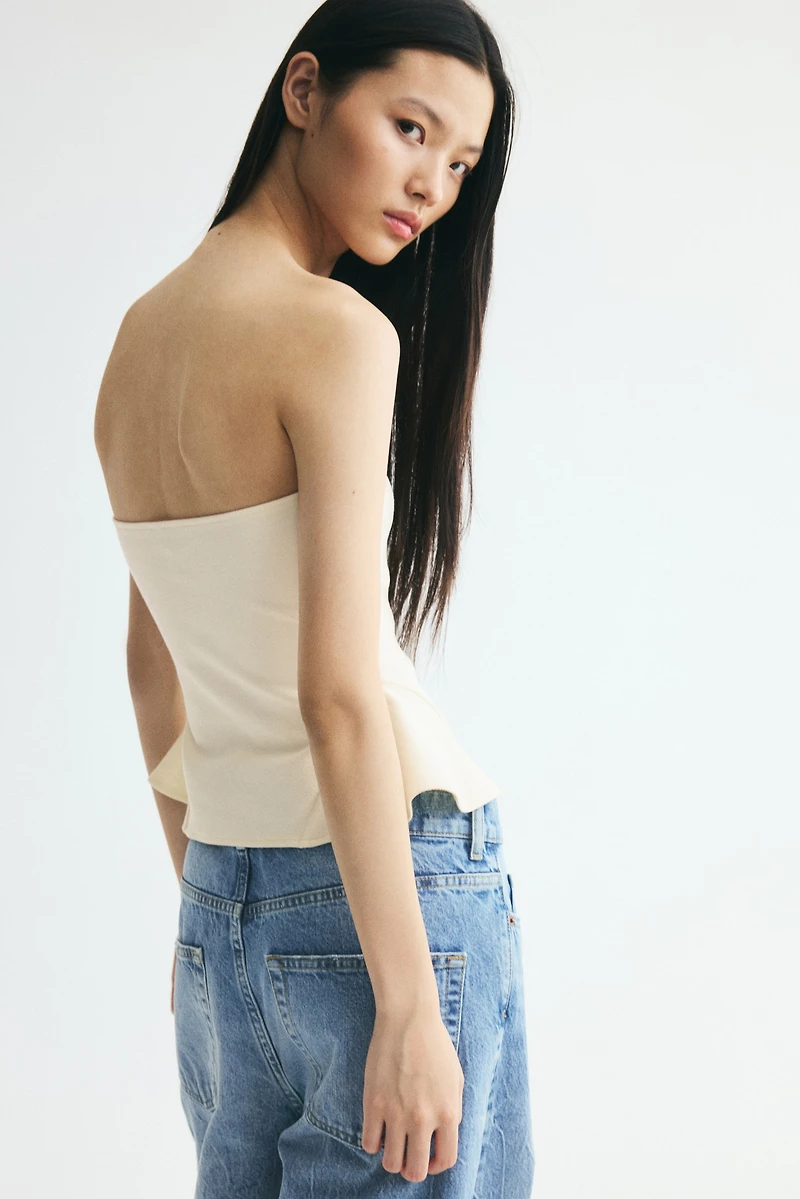 Bandeau Peplum Top