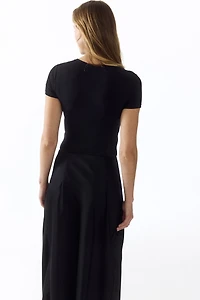 MAMA Short-Sleeved Microfiber Bodysuit