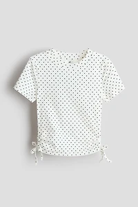 Drawstring-Detail Cotton Top