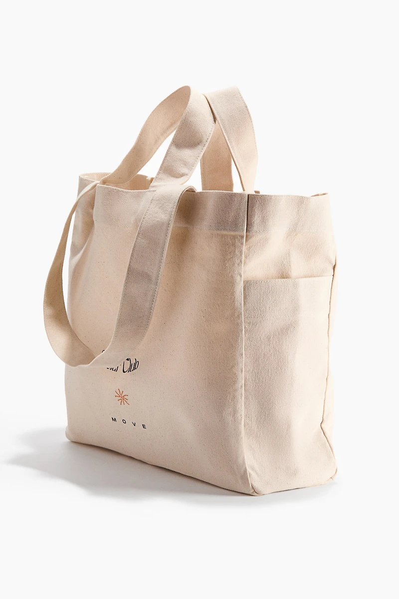 Large Printed Canvas Tote Bag